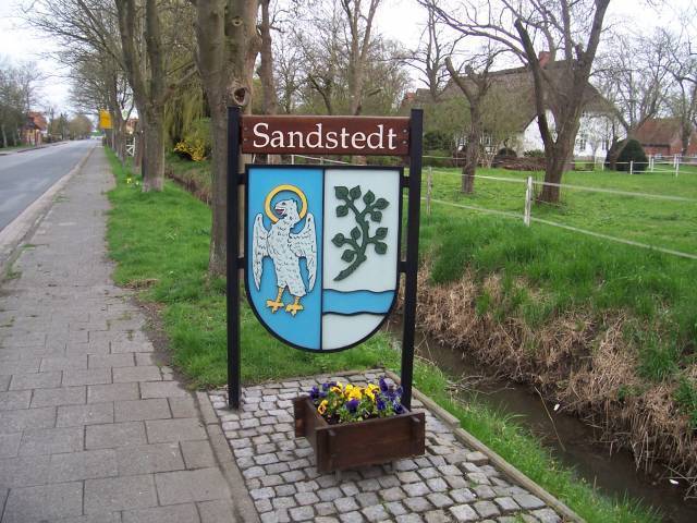 Sandstedt : Stadt,Deich und Hafen