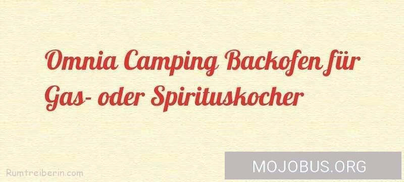 Omnia Camping Backofen für Gas- oder Spirituskocher