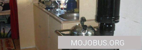 Kaminofen Rauchrohr anschließen im Womo