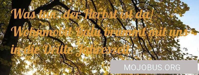 Was tun..der Herbst ist da! Wohnmobil Luna brummt mit uns in die Dritte Jahreszeit